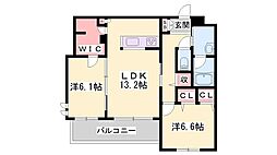 シャーメゾン英賀保東 2LDKの間取図画像