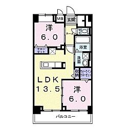 KUNIO 2LDKの間取図画像