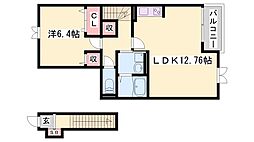 ブリックフェアリー 1LDKの間取図画像