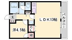 シティ青山 1LDKの間取図画像