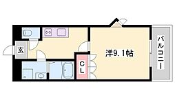 フォレストハウス 1Kの間取図画像