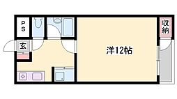 アドニス21 1Kの間取図画像