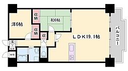 ロイヤル五軒邸 2LDKの間取図画像