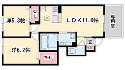 アネックスメイリン 2LDKの間取図画像
