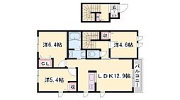 ピッソマリオB 3LDKの間取図画像