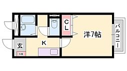 ウインズ長池 1Kの間取図画像