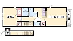プラーチド1 1LDKの間取図画像