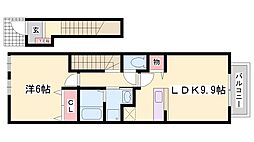 ラ・カーサ・ミーア 1LDKの間取図画像