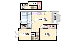 ヴァンヴェールA 2LDKの間取図画像