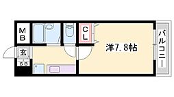 フロンティア21 1Kの間取図画像