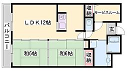 シティーガーデン広畑 3LDKの間取図画像