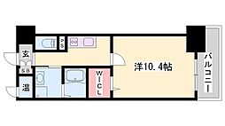 パレーブランシェ 1Kの間取図画像