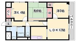 セレニティ飾東 3LDKの間取図画像
