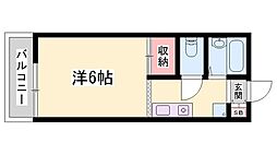 クイーンハイツ青山A棟 ワンルームの間取図画像