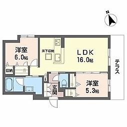 Seaside House 2LDKの間取図画像