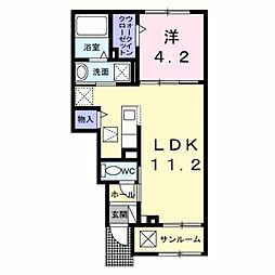 リアン25 1LDKの間取図画像