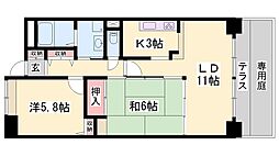 ライオンズマンション姫路東今宿 2LDKの間取図画像