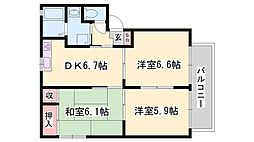 シャーメゾン・アイB 3DKの間取図画像