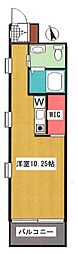 ヴィラ・リゾレッタ ワンルームの間取図画像