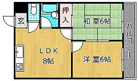 金森マンション-郡津  ｜ 大阪府交野市郡津３丁目（賃貸マンション2LDK・3階・36.99㎡） その2