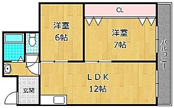 間取図画像 2LDK