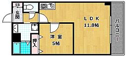 M'プラザ津田駅前12番館 1LDKの間取図画像