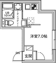 Ｍａｉｓｏｎ　ｄｅ　ＣＨＡＲＭＥ三ノ輪 4階1Kの間取り