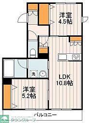 ＯｐｕｓIIIＵｍｅｊｉｍａ　オーパススリーウメジマ 3階2LDKの間取り