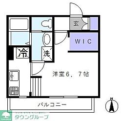Legare東向島 201 2階ワンルームの間取り
