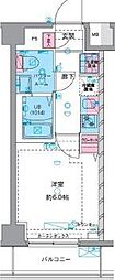 ジェノヴィアお花茶屋2スカイガーデン 1Kの間取図画像