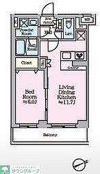 アイルグランデ押上ノースドゥーエ 1LDKの間取図画像