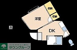 ロイヤル・ハイツ 1DKの間取図画像
