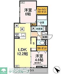 セレスティア新宿 2LDKの間取図画像