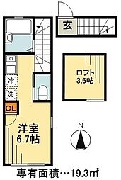 バーミープレイス新小岩 ワンルームの間取図画像
