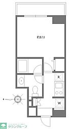 リュクス東金町 1Kの間取図画像