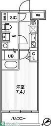 ジェノヴィア京成立石4スカイガーデン 1Kの間取図画像