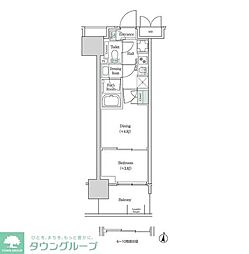 ブルックサイドレジデンス木場 2Kの間取図画像
