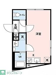レピュア青砥レジデンス ワンルームの間取図画像