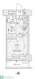 リライア東京イーストレジデンス 1Kの間取図画像