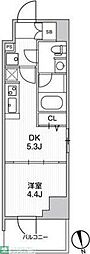 リテラス南千住サウス 1DKの間取図画像