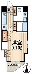 シーフォルム森下 1DKの間取図画像