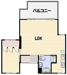 カラクムアチェリア ワンルームの間取図画像