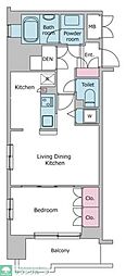 レジディア御茶ノ水 1LDKの間取図画像