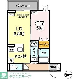 グラナーデ東水元 1LDKの間取図画像