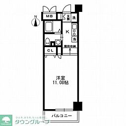 RESIDIA上野御徒町 ワンルームの間取図画像