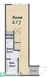 プルミエール柴又 ワンルームの間取図画像