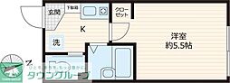 Sincrease柴又 ワンルームの間取図画像