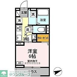 セレスティア柴又VI 1Kの間取図画像