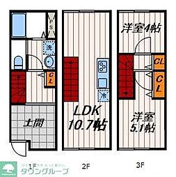 ラピスラズリ新小岩 2LDKの間取図画像