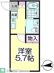 ArtShikahama 1Kの間取図画像